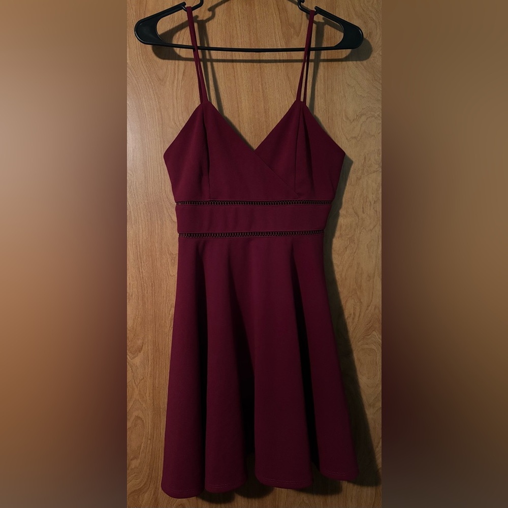 Jun & Ivy V-Neck Fit & Flare Skater Mini Dress